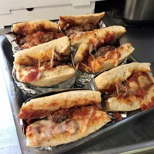 Homemade pizzaburgers!