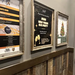 a wall of posters