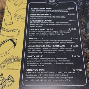menu, pizza