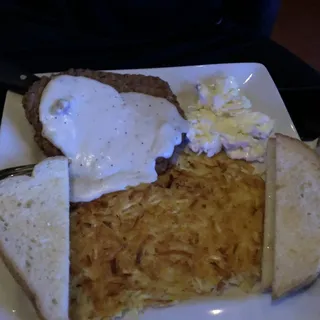 Country Fried Steak And Eggs*