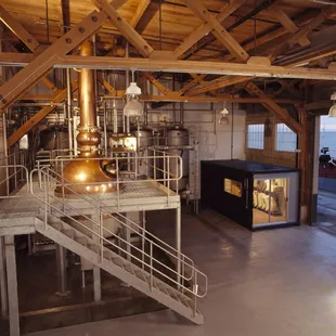 the interior of the distillery