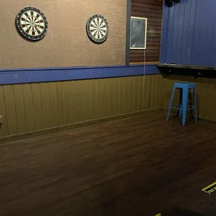 darts and darts on the wall