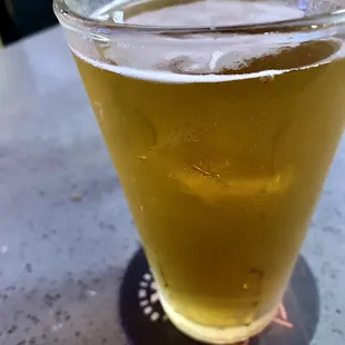 Blonde beer on tap