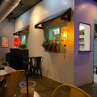 the interior of a restaurant