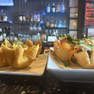 Crispy Crab n Green Chili Won Tons