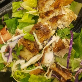 Mahi salad (i cut the mahi before taking picture)