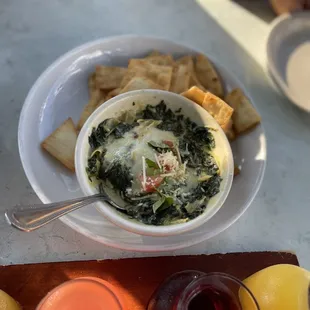 Artichoke Spinach Dip Plate