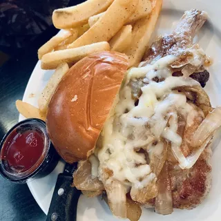 French Prime Pork Chop Burger Lunch