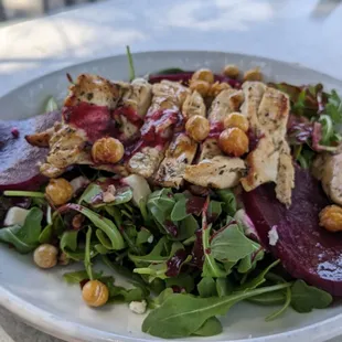 Beet salad, added chicken