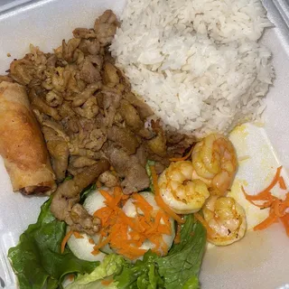 #26 RICE GRILL PORK EGG ROLL SHRIMP - COM THIT NUONG CHA GIO TOM