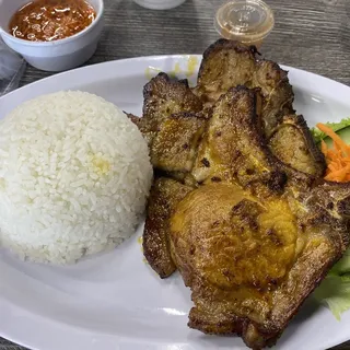 #27 RICE PORK CHOP - COM SUON NUONG