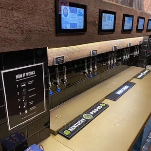 Self-serve beer wall