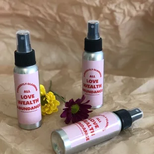 Our positive affirmations  spray welcomes in abundance love and wealth