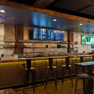 Bar and beer menu at District 9, Dallas