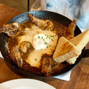 Delicious shrimp and grits.