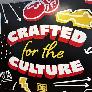 a sign that says crafted for the culture