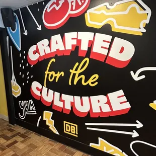 a sign that says crafted for the culture