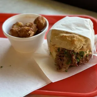 Reuben Biscuit and Fried Potatoes
