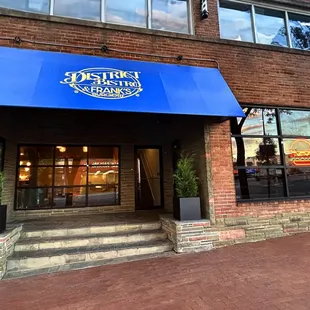 the entrance to the restaurant