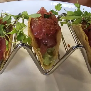 Tuna Tartar Taquitos