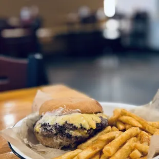 Oklahoma onion burger: locally sourced beef and buns