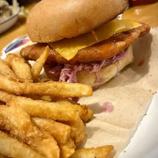 Buffalo chicken and best fries EVER