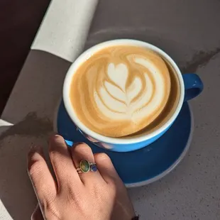 Caramel oat milk latte