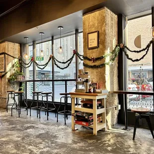 a view of the interior of a coffee shop