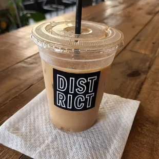 Iced latte.