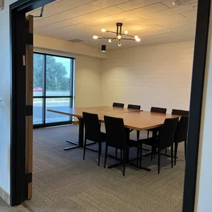 a view of a conference room