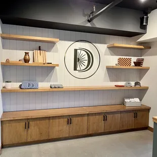 a display of a coffee shop