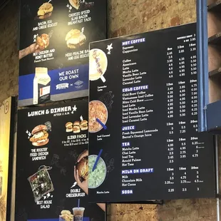 menu and prices