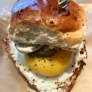 Miso-Praline Bacon & Egg Biscuit