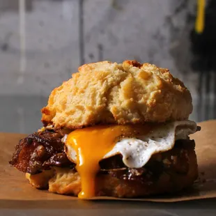 Miso Praline Bacon &amp; Sunny Side Up Egg photographed by @damoneats