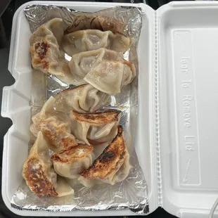 Bulgogi and ginger/celery dumplings,