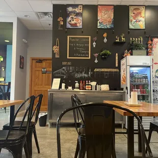 Nice dining area.  Cafeteria style so you wait for your number to be called.  Very casual and friendly environment.