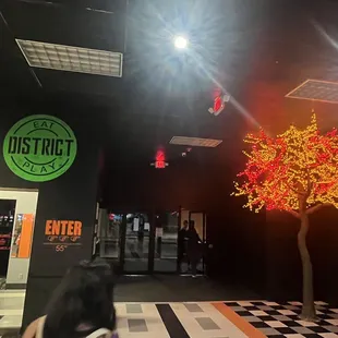 One of 4 entrances. Lots of parking.