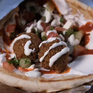 Sweet &amp; Spicy Falafel Wrap