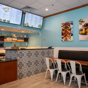 interior, sushi and sashimi