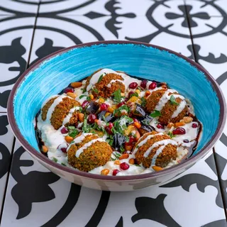 Eggplant - pomegranate Falafel