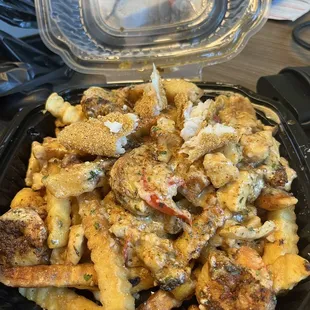 Seafood fries and I added pieces of fish.