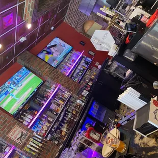 a view of the bar from above