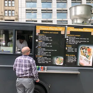 Outside of food truck