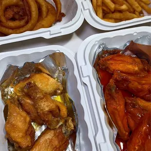 chicken wings and fried chicken, fried chicken wings, chicken, food, fried chicken, bbq chicken, bbq wings, poultry, chicken wings