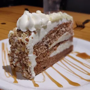 a slice of cake on a plate