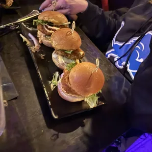Chicken sandwich sliders! Were tasty!