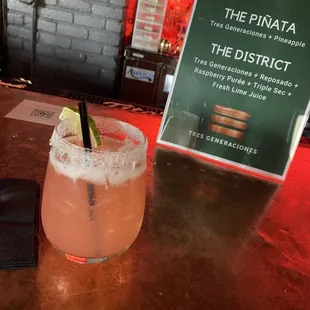 The District with strawberry purée
