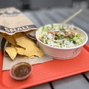 Veggie bowl with Small Side of Chips