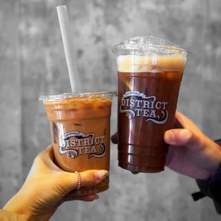 Hong Kong milk tea and lemon black tea | ig: whaevaeats