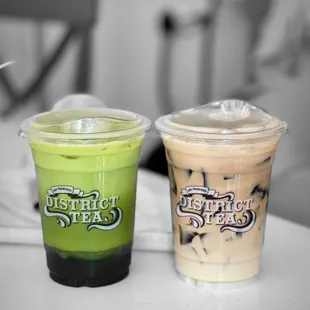 Green Thai Milk Tea &amp; Iced Grass Jelly @whaevaeats